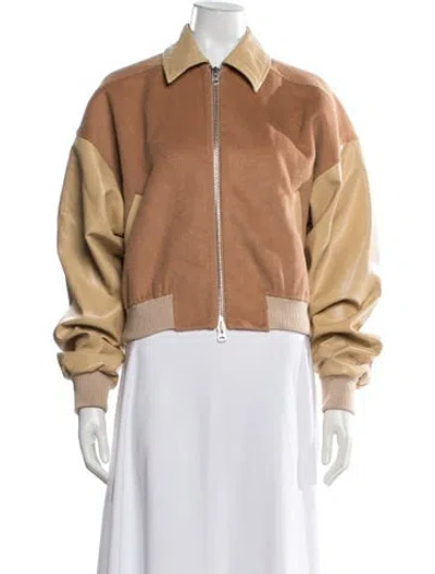 Pre-owned Helsa Bomber Jacket In Brown