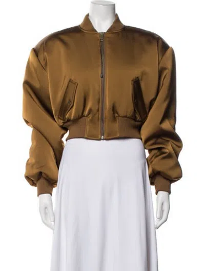Pre-owned Helsa Bomber Jacket In Brown