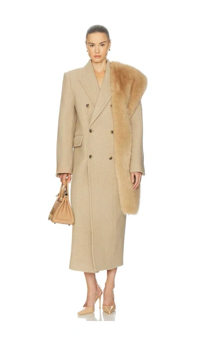 Helsa Boyfriend Coat In Brown