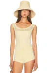 Helsa Brie Bodysuit In Yellow