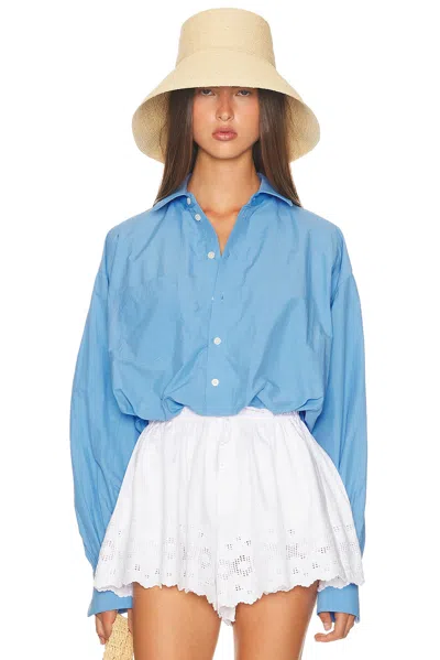 Helsa Bubble Shirt In Blue