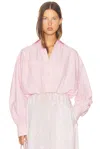Helsa Bubble Shirt In Pink