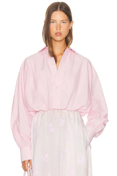Helsa Bubble Shirt In Pink