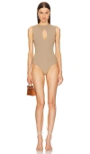 Helsa Carina Bodysuit In Tan