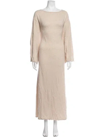 Pre-owned Helsa Cashmere Long Dress In Neutrals