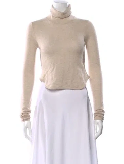 Pre-owned Helsa Cashmere Turtleneck Sweater In Neutral