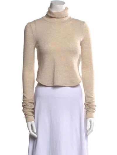 Pre-owned Helsa Cashmere Turtleneck Sweater In Neutral