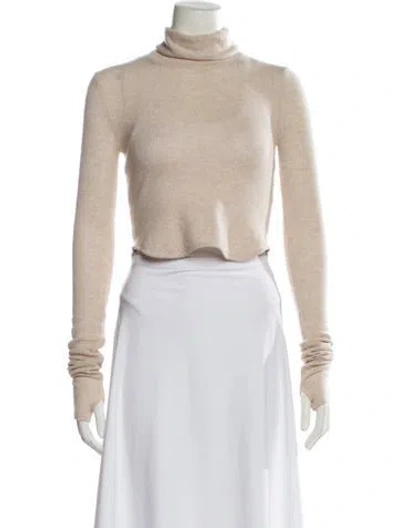 Pre-owned Helsa Cashmere Turtleneck Sweater In Neutral