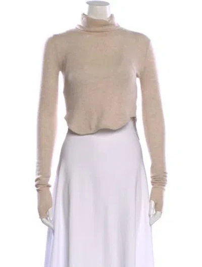 Pre-owned Helsa Cashmere Turtleneck Sweater In Neutral
