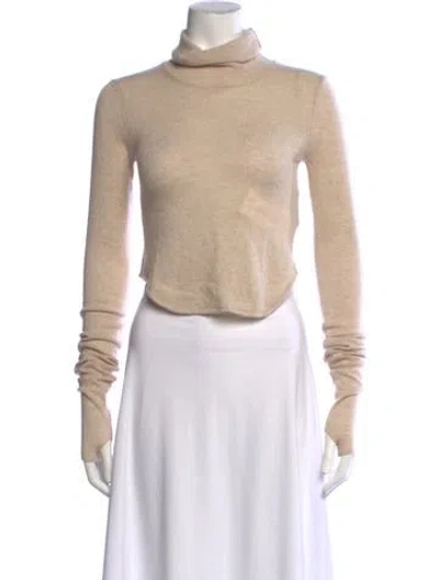 Pre-owned Helsa Cashmere Turtleneck Sweater In Neutrals