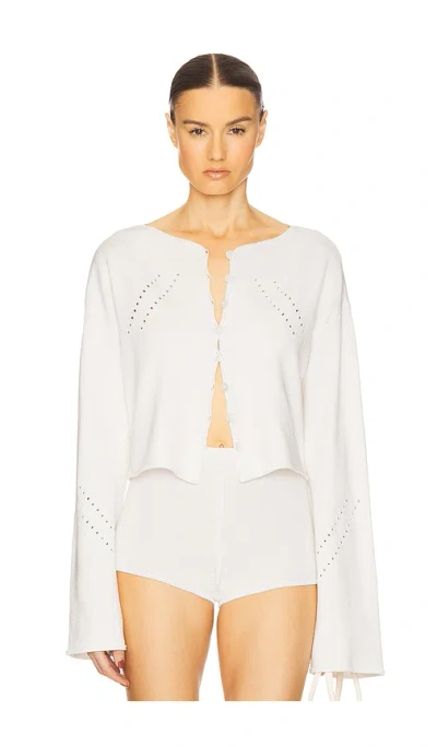 Helsa Celestine Cardigan In White
