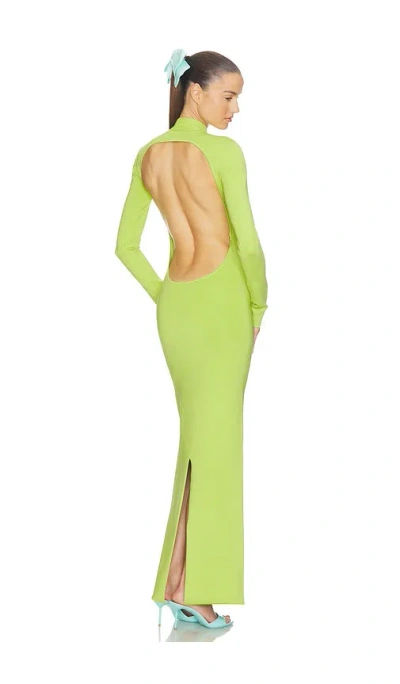 Helsa Chantria Open Back Dress In Green
