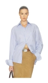Helsa Classic Oversized Shirt In Blue