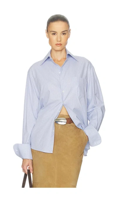 Helsa Classic Oversized Shirt In Blue