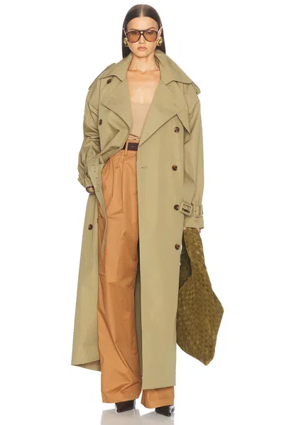Helsa Classic Oversized Trench In Olive