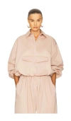 Helsa Cotton Twill Anorak In Pink