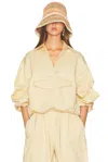 Helsa Cotton Twill Anorak In Yellow
