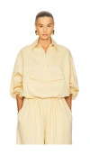 Helsa Cotton Twill Anorak In Yellow