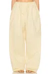 Helsa Cotton Twill Puff Pant In Yellow