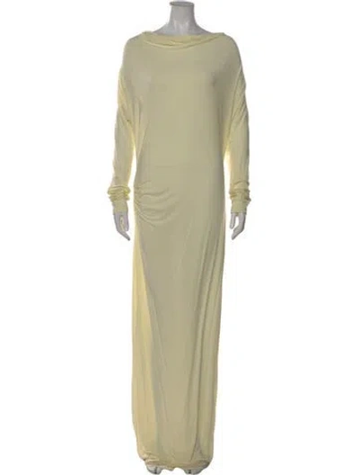 Pre-owned Helsa Cowl Neck Long Dress In Green