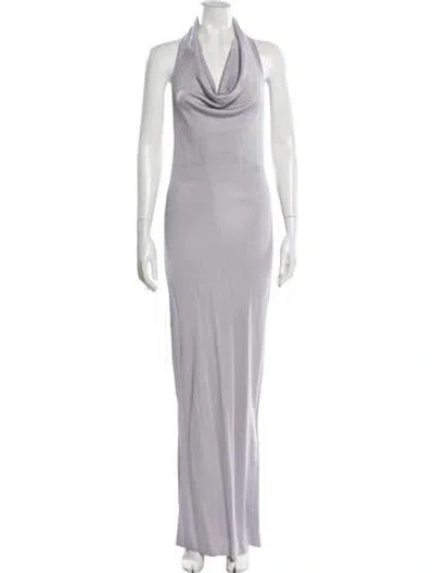 Pre-owned Helsa Cowl Neck Long Dress In Purple