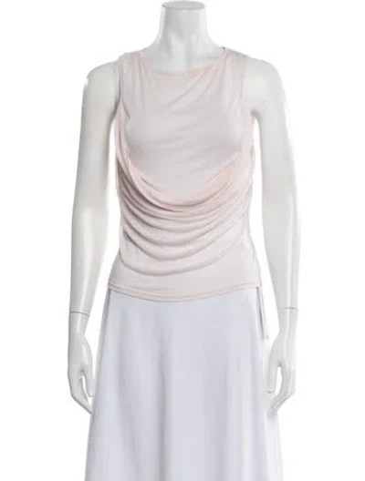 Pre-owned Helsa Cowl Neck Sleeveless Top In Pink