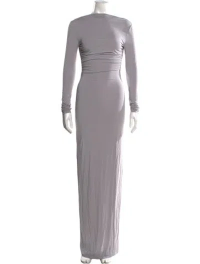 Pre-owned Helsa Crew Neck Long Dress In Gray