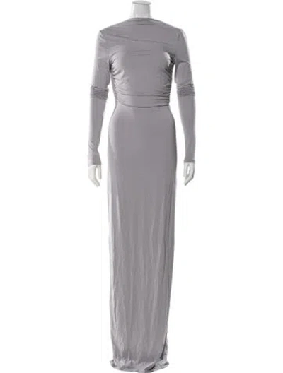 Pre-owned Helsa Crew Neck Long Dress In Grey