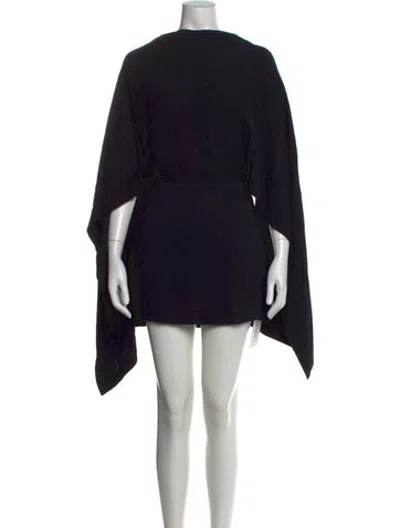 Pre-owned Helsa Crew Neck Mini Dress In Black