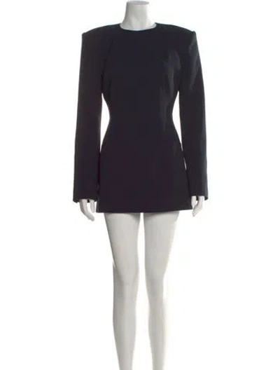Pre-owned Helsa Crew Neck Mini Dress In Blue
