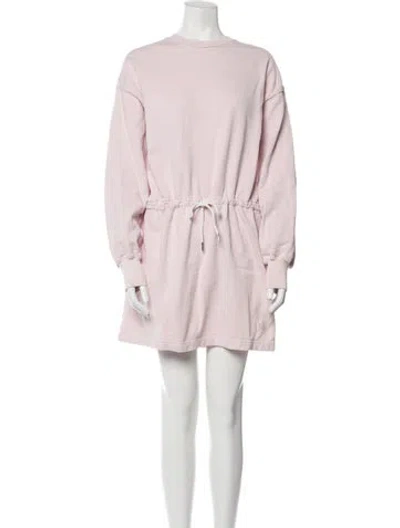 Pre-owned Helsa Crew Neck Mini Dress In Pink