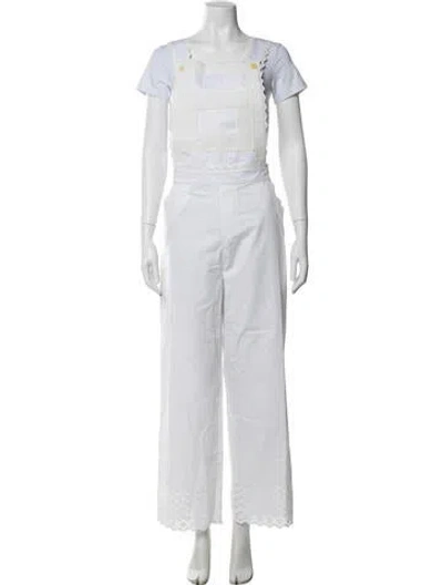 Pre-owned Helsa Crew Neck Overalls W/ Tags In White