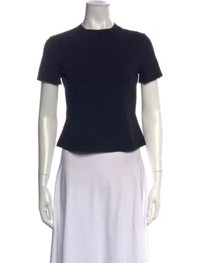 Pre-owned Helsa Crew Neck Short Sleeve Top In Blue
