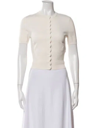 Pre-owned Helsa Crew Neck Short Sleeve Top In Neutral
