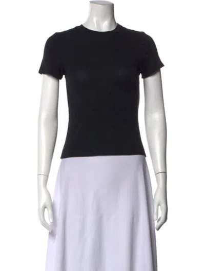 Pre-owned Helsa Crew Neck Short Sleeve T-shirt In Black
