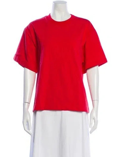 Pre-owned Helsa Crew Neck Short Sleeve T-shirt In Red