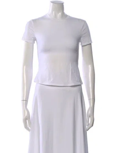Pre-owned Helsa Crew Neck Short Sleeve T-shirt In White