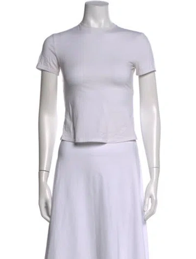 Pre-owned Helsa Crew Neck Short Sleeve T-shirt In White
