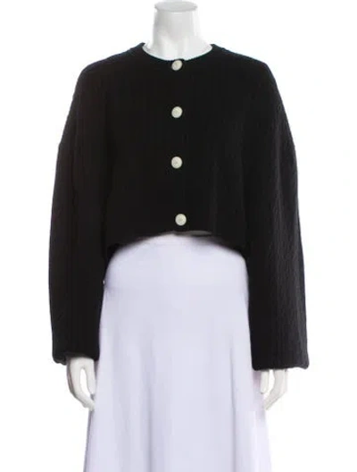 Pre-owned Helsa Crew Neck Sweater In Black