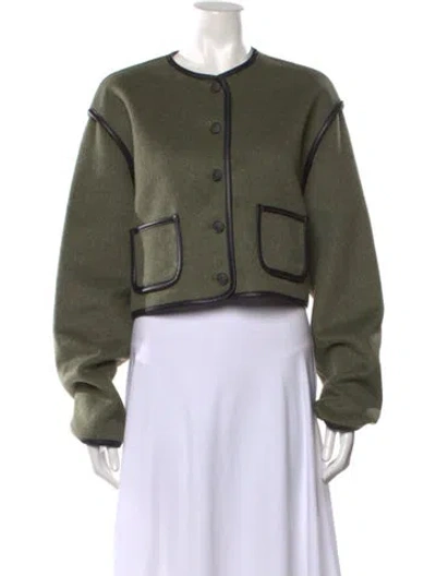 Pre-owned Helsa Crew Neck Sweater In Green