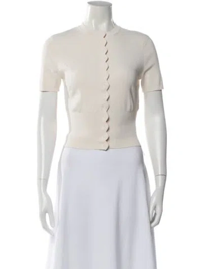 Pre-owned Helsa Crew Neck Sweater In White