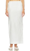 Helsa Eyelet Column Midi Skirt In 白色