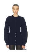 Helsa Devika Wool Cashmere Cardigan In Blue