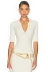 Helsa Devora Polo Bodysuit In White