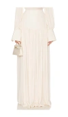 Helsa Diaphanous Maxi Skirt In 바닐라