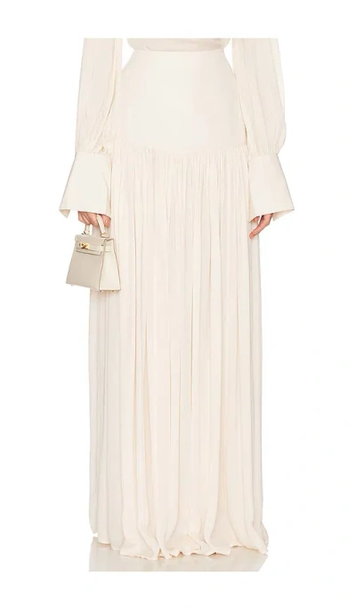 Helsa Diaphanous Maxi Skirt In Vanilla