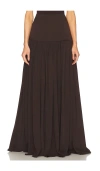 Helsa Diaphanous Maxi Skirt In Coffee