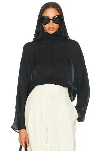 Helsa Dolman Popover Top In Black