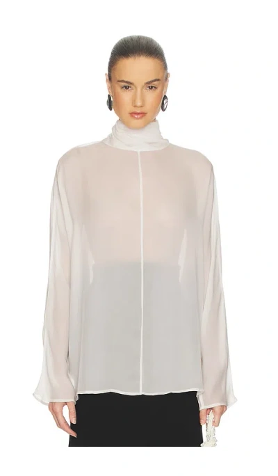 Helsa Dolman Popover Top In White