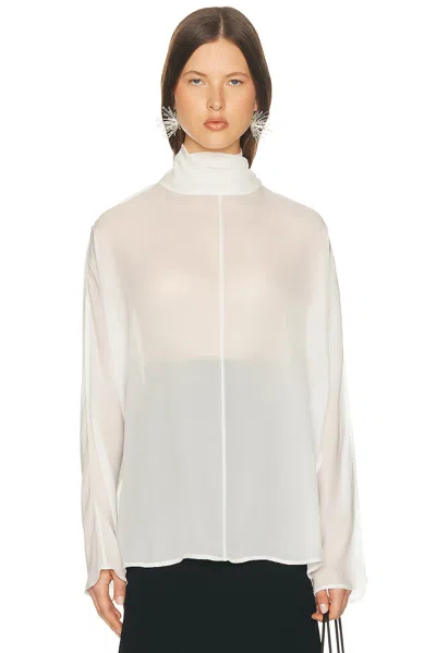 Helsa Dolman Popover Top In White